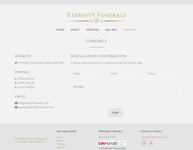 Funerals Website